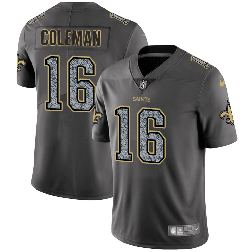 Nike Saints #16 Brandon Coleman Gray Static Men's Stitched NFL Vapor Untouchable Limited Jersey - Click Image to Close